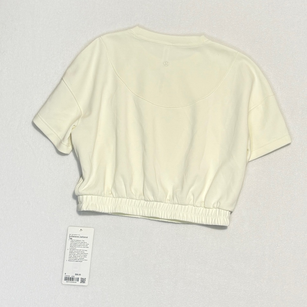 Lululemon Softstreme Gathered Tee Size 8 - Picture 2 of 3